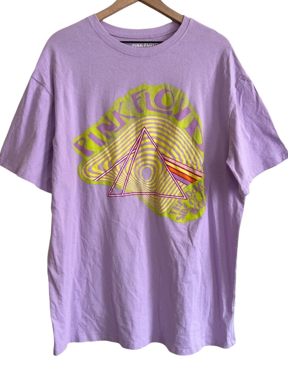 Pink Floyd Purple Short Sleeve Crew Neck Oversized Graphic Tee